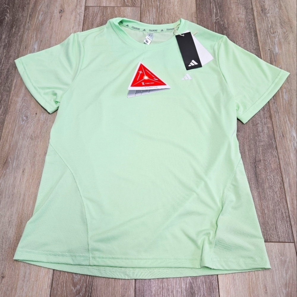 Adidas Aeroready Training Mesh Tee Shirt Women's Small Activewear Athliesure